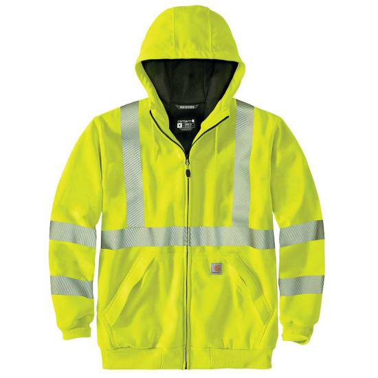 Carhartt 104988 – High-Visibility Loose Fit Midweight Thermal-Lined Full-Zip Class 3 Sweatshirt