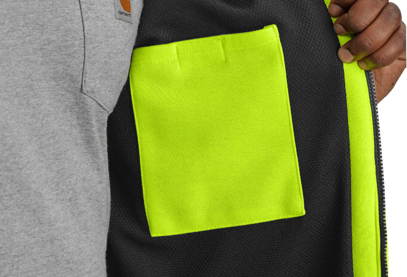 Carhartt 104988 – High-Visibility Loose Fit Midweight Thermal-Lined Full-Zip Class 3 Sweatshirt - Image 4