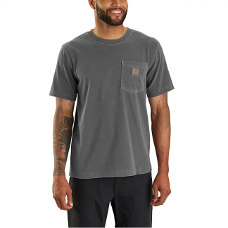Re-Engineered Relaxed Fit Lightweight Short Sleeve Garment Dyed Pocket T-Shirt - 106252