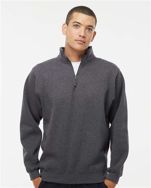J. America - Heavyweight Fleece Quarter-Zip Sweatshirt - 8634 - Image 2