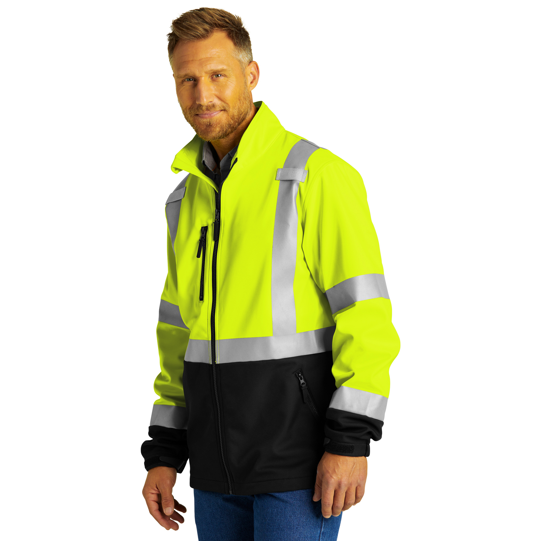 CornerStone® ANSI 107 Class 3 Soft Shell Jacket – CSJ503 - Image 3