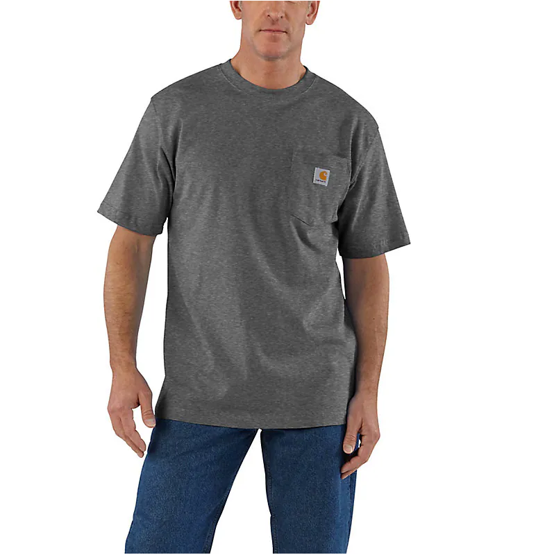 Carhartt K87 Loose Fit Heavyweight Short Sleeve Pocket T-Shirt - Image 3