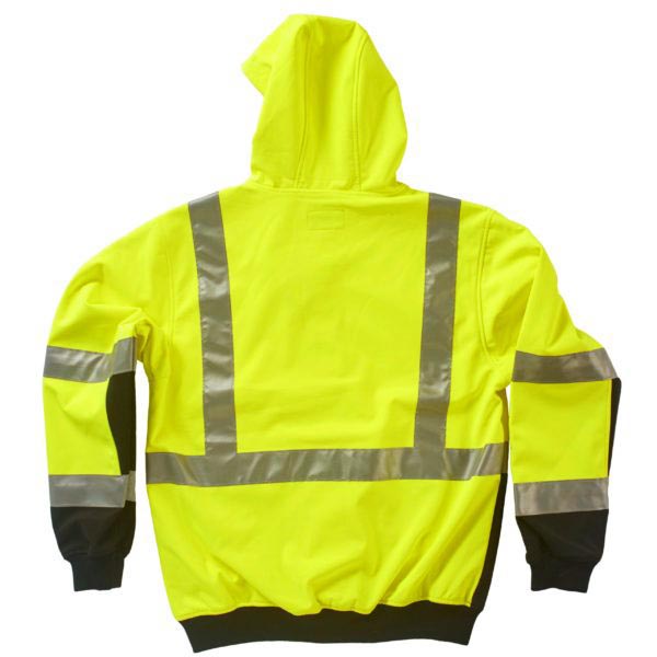 Xtreme Visibility Soft Shell, Water & Wind, Insulated Contractor Hoodie Hi Vis Safety Jacket – SJ32145B - Image 2
