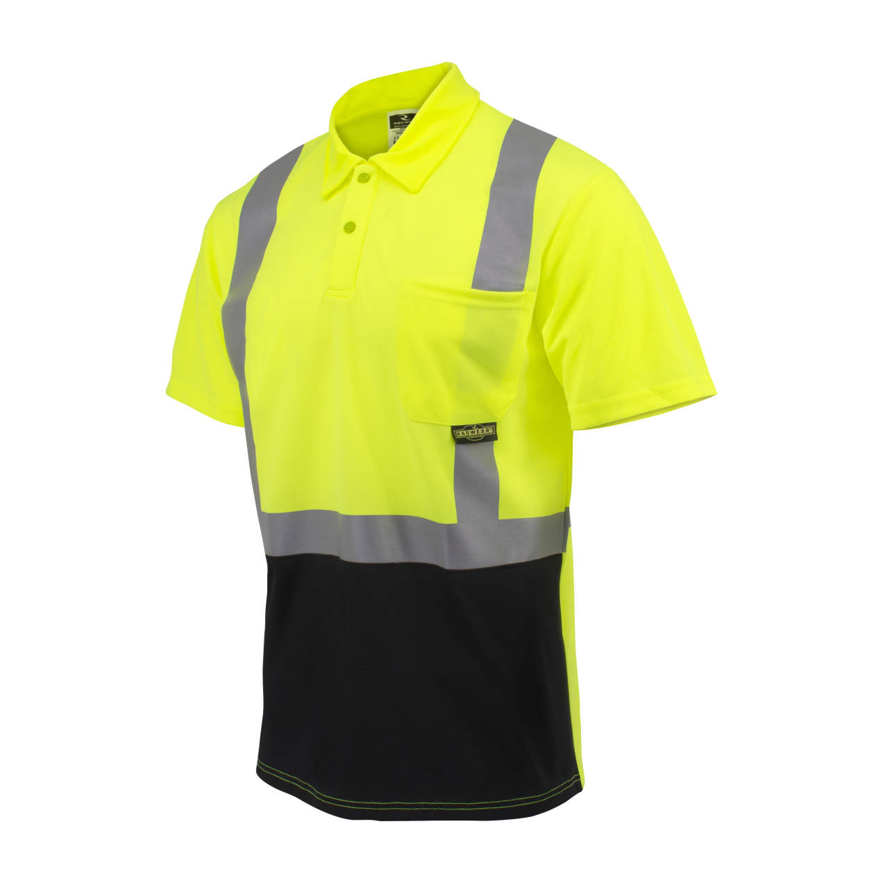 Radians ST12B Class 2 High Visibility Color Blocked Safety Short Sleeve Polo – ST12B-2PGS