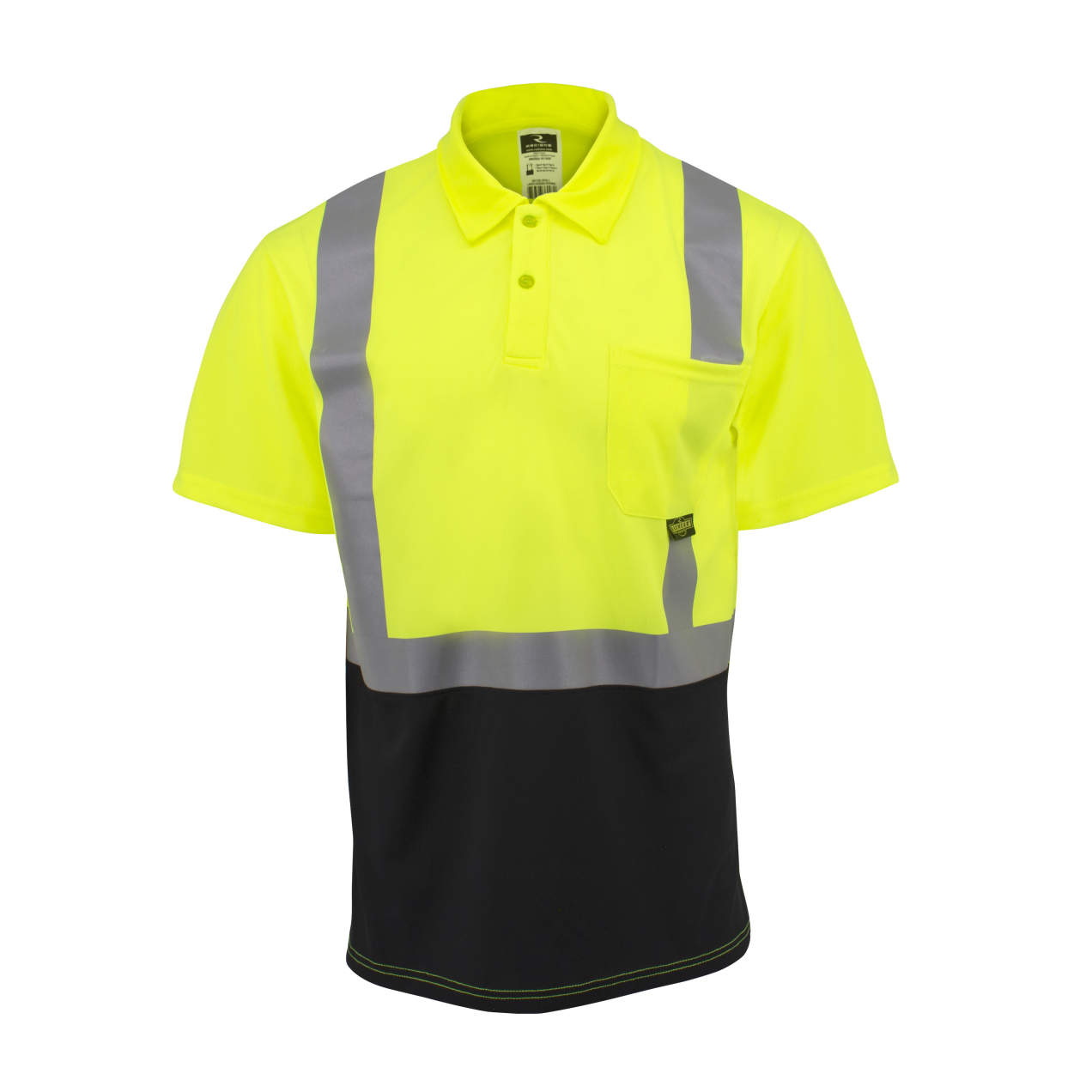 Radians ST12B Class 2 High Visibility Color Blocked Safety Short Sleeve Polo – ST12B-2PGS - Image 6