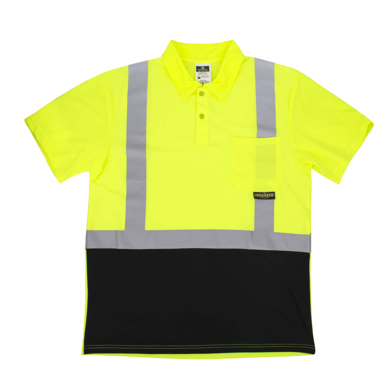 Radians ST12B Class 2 High Visibility Color Blocked Safety Short Sleeve Polo – ST12B-2PGS - Image 9