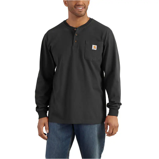 Carhartt K128 - Loose Fit Heavyweight Long Sleeve Pocket Henley T-Shirt