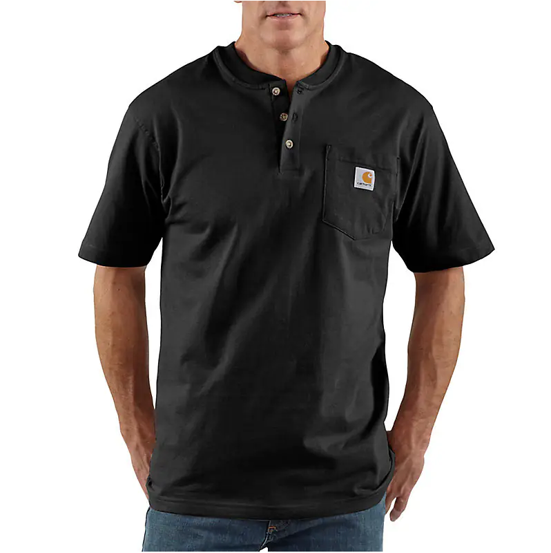 Carhartt K84 - Loose Fit Heavyweight Short Sleeve Pocket Henley T-Shirt