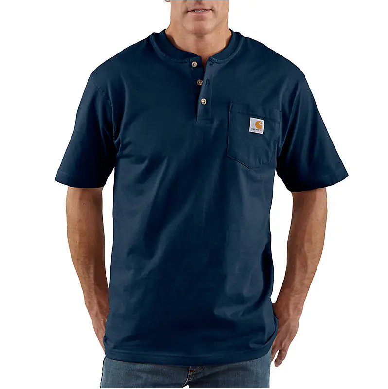Carhartt K84 - Loose Fit Heavyweight Short Sleeve Pocket Henley T-Shirt