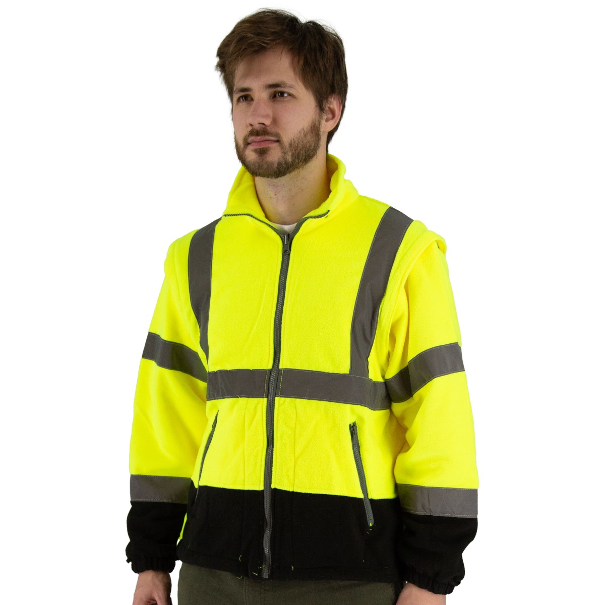 Majestic Safety High Visibility 8-in-1 Waterproof Jacket with High Visibility Liner, ANSI 3, R – 75-1383 - Image 9