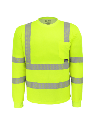 FrogWear® HV Premium High-Performance Self-Wicking Bamboo/Polyester Long-Sleeved Shirt - GLO-217LS