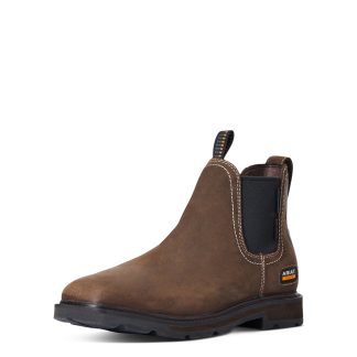 Ariat Groundbreaker Chelsea Wide Square Toe Waterproof Steel Toe Work Boot