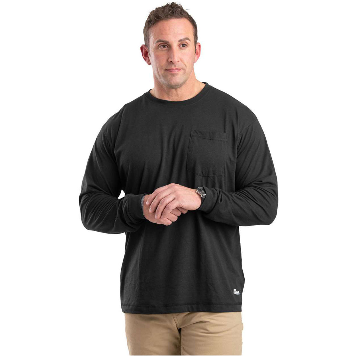 Berne Apparel Men's Performance Long Sleeve Pocket T-Shirt - BSM39 & BSM39T