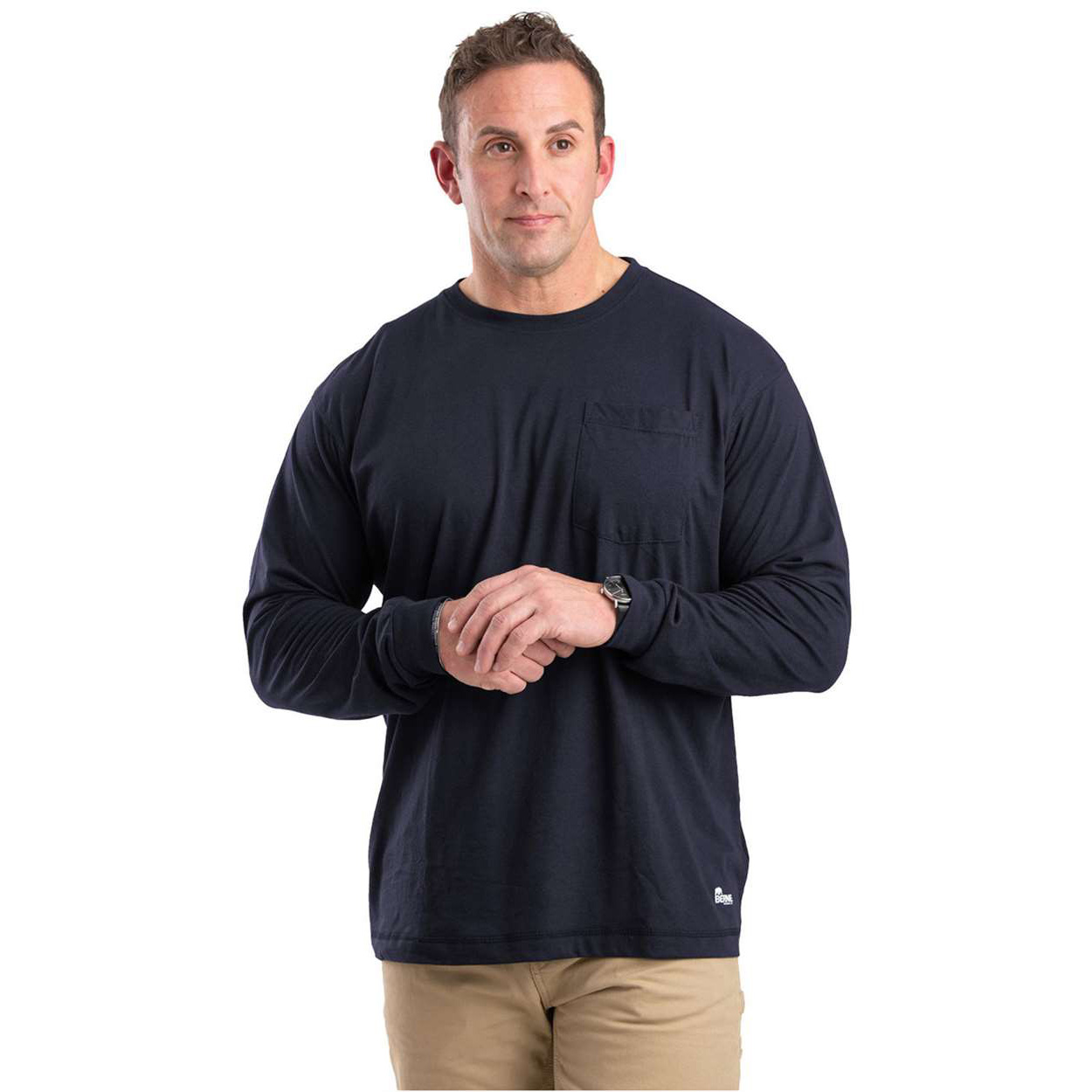 Berne Apparel Men's Performance Long Sleeve Pocket T-Shirt - BSM39 & BSM39T - Image 2