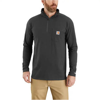 Carhartt Force Relaxed 1/4-Zip Shirt with Embroidered Logo on Right Chest