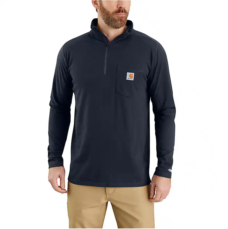 Carhartt Force Relaxed 1/4-Zip Shirt with Embroidered Logo on Right Chest - Image 4